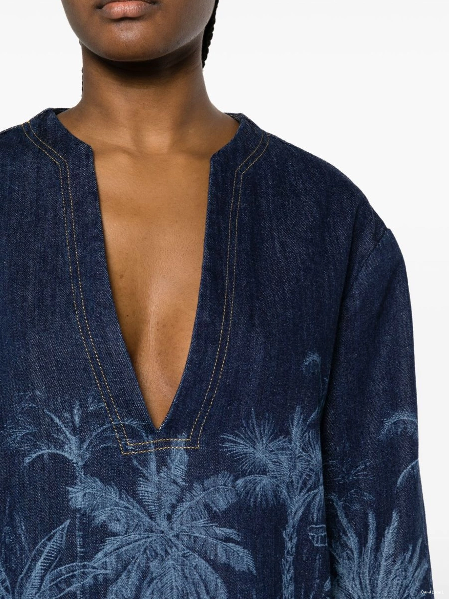 Affordable denim Jungle Toile Alanui de Jouy tunic Women 0325